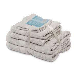 Reve 6-Piece Ceres Ultra Soft and Super Absorbent Cotton Towel Set Light Grey